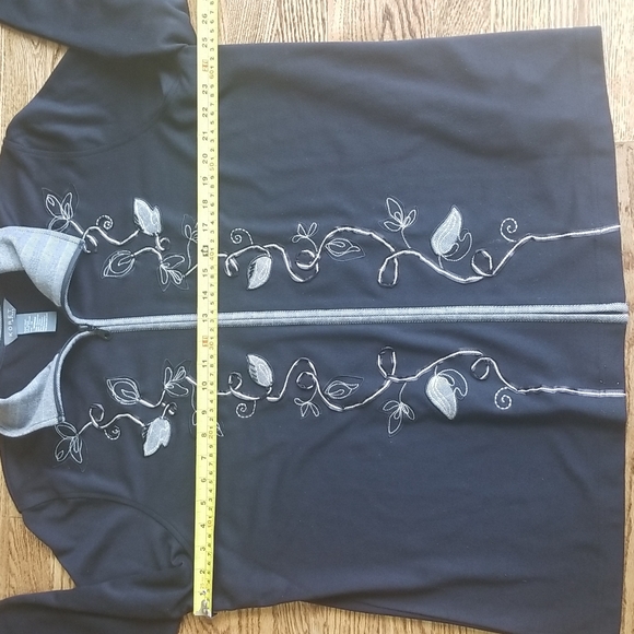 (1x) Koret Unstructured Zip Up Blazer ❤ Beaded Detailing ❤ Rayon Blend - Picture 5 of 9